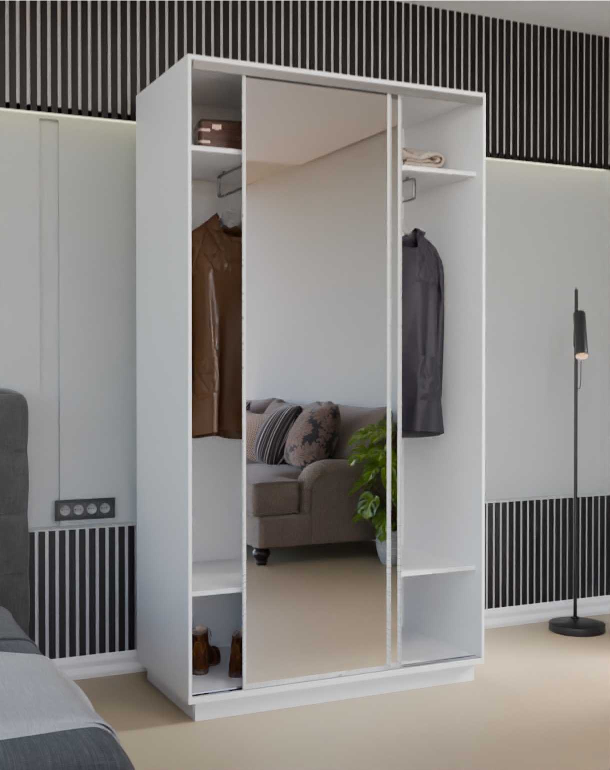 Шкаф-купе Уран открытый